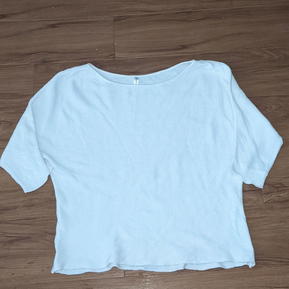🌴3/$20 Fabletics Top Ribbed Tee XSmall - Picture 2 of 6